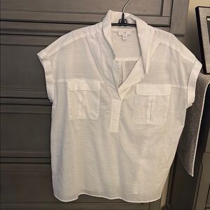 White Short Sleeve Blouse